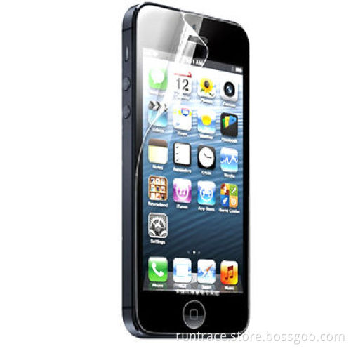 High clear screen protector for iPhone 5, made of high quality PET material, anti-scratch